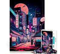 Rompecabezas de Calles japonesas de Tokio para Adultos, 1000 Piezas, Juguete Inteligente, Juego Relajante, Arte de Corte preciso, Coleccionable 50x75cm
