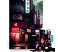 Rompecabezas de Calles japonesas de Tokio para Adultos, 1000 Piezas, para Mejorar la Memoria, el Tiempo Libre, Bordes precisos, Regalo para Festivales 38x26cm