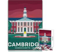 Rompecabezas de Cambridge, Massachusetts, para Adolescentes, 1000 Piezas, solución de Problemas, Educativo, Divertido, Maravilloso y reflexivo, opción de Regalo, tamaño 38x52cm