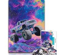 Rompecabezas de Camiones Monstruo para Adolescentes, 1000 Piezas, un desafío difícil y antiestrés, Ideal para Decorar escritorios 75x50cm