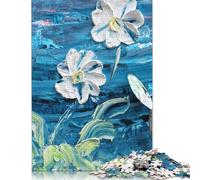 Rompecabezas de Campo de Flores Silvestres en Flor, de Papel 100% Reciclado, Rectangular, para Adultos, único, 1000 Piezas (38 x 26 cm)