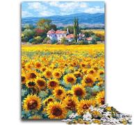 Rompecabezas de Campo de Girasoles de 2000 Piezas para Adolescentes Ejercita el Cerebro Juguetes adictivos para Cultivar la Paciencia Juego de desafío único (70x100cm)