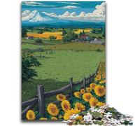 Rompecabezas de Campo de Girasoles para Adolescentes, 1000 Piezas, Ayuda a ejercitar el Cerebro, Juguetes adictivos para Cultivar la Paciencia, Juego de desafío único (38x52cm)