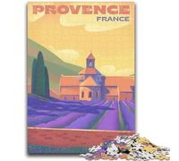 Rompecabezas de Campos de Lavanda provenzales para Adolescentes, Juegos educativos, decoración del hogar, Regalo de cumpleaños, Arte Mural, 1000 Piezas (50x75cm)