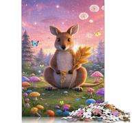 Rompecabezas de Canguro, decoración única para el hogar, Rompecabezas Rectangular de Papel para Adultos y Adolescentes, Regalo para el Día de la Madre, 1000 Piezas (38 x 26 cm)