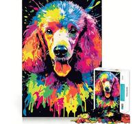 Rompecabezas de caniche arcoíris para Adultos, 1000 Piezas, Juego Inteligente, Divertido y Relajante, Ideal para armar, un Regalo entrañable (50x75cm)