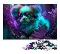 Rompecabezas de caniche de 1000 Piezas para Adultos, de cartón, decoración del hogar y para Las Vacaciones, 26x38cm/10,23x14,96 Pulgadas.