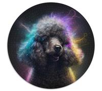 Rompecabezas de caniche de fantasía para Adultos, 1000 Piezas, Redondo, para Principiantes, Ideal para cumpleaños y Regalos navideños, 67,5 x 67,5 cm