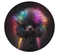 Rompecabezas de caniche de fantasía para Adultos, 1000 Piezas, Redondo, para Principiantes, Ideal para cumpleaños y Regalos navideños, 67,5 x 67,5 cm