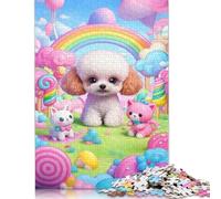 Rompecabezas de caniche, Rompecabezas de cartón 100% Reciclado, para niños y Adultos a Partir de 12 años. Regalo para el Día del Padre, 1000 Piezas (75 x 50 cm).