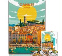 Rompecabezas de Cannes de 1000 Piezas para Adultos y Adolescentes, Juego Familiar para aliviar el estrés, desafío difícil, colección de Artistas, Bellas Artes, 75x50cm