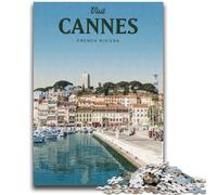Rompecabezas de Cannes para Adultos, 1000 Piezas Juego desafiante y Educativo para Toda la Familia, Ideal para cumpleaños y Navidad 1000 Piezas (50x75cm)