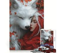 Rompecabezas de Caperucita Roja y el Lobo Blanco de 1000 Piezas para Adultos Ayuda a Mejorar la Memoria y Calma la Mente Diseño, Montaje y Regalo Creativo (38x52cm)