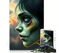 Rompecabezas de Cara de Zombi de 1000 Piezas para Adultos Pensamiento estratégico Escape pacífico Ajuste preciso Regalo Encantador (38x26cm)