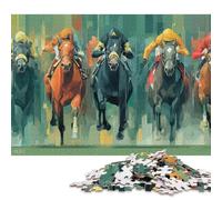 Rompecabezas de Carreras de Caballos para Adultos, 1000 Piezas, para Adolescentes a Partir de 12 años, Regalo de Nochebuena, 1000 Piezas (75 x 50 cm)