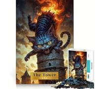 Rompecabezas de Cartas del Tarot de la Torre para Adultos, 1000 Piezas, Juguete para ejercitar la Mente, diversión silenciosa, Corte preciso, decoración de Pared 50x75cm