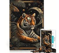 Rompecabezas de Cartas del Tarot del Tigre para Adolescentes, 1000 Piezas, fortalece la Memoria, sin estrés, Bordes Lisos, 38x52cm