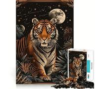 Rompecabezas de Cartas del Tarot del Tigre para Adolescentes, 1000 Piezas, fortalece la Memoria, sin estrés, Bordes Lisos, 38x26cm