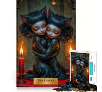 Rompecabezas de Cartas del Tarot Los Amantes para Adultos, 1000 Piezas, para estimular la Memoria, Momentos acogedores, Montaje de Patrones, Lista de Deseos de Papá Noel 38x26cm