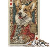 Rompecabezas de Cartas Royal Corgi de 300 Piezas para Adultos, de Madera, Educativo, 40 x 28 cm