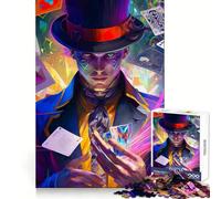 Rompecabezas de Cartas Vibrantes del Mago para Adolescentes, 1000 Piezas, diversión Intelectual, Entretenimiento Relajante, Corte Fino, Regalo de Invierno (38x52cm)