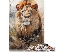 Rompecabezas de cartón 100% Reciclado La Mirada del León, 1000 Piezas (26 x 38 cm)