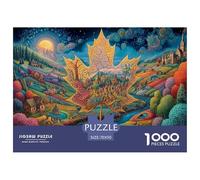 Rompecabezas de cartón 100% Reciclado Pueblo Entre Las Hojas de Winter Maple, 1000 Piezas para Adultos, El desafío Imposible, Regalo Divertido, 70 x 50 cm (1000 Piezas)