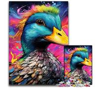 Rompecabezas de cartón Art Duck de 1000 Piezas para Adultos y Adolescentes, cumpleaños y Vacaciones, 26x38cm/10,23x14,96 Pulgadas.