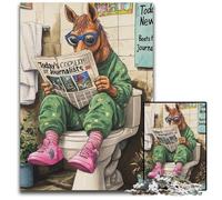 Rompecabezas de cartón de 1000 Piezas con diseño de Caballo y baño para Adultos, Ideal para Adolescentes, Ideal para una Noche de Juegos Familiar, 26x38cm/10,23x14,96 Pulgadas.