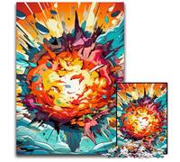 Rompecabezas de cartón de 1000 piezas con diseño de explosión de colores para adultos. Un desafío para la mente de adolescentes,ideal para una noche de juegos en familia. 26x38cm/10,23x14,96 pulgadas.