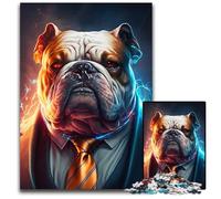 Rompecabezas de cartón de 1000 Piezas de Boss Bulldog para Adultos, desafiante Rompecabezas para Adolescentes, Juego Interactivo Divertido para Toda la Familia, 26x38cm/10,23x14,96 Pulgadas.