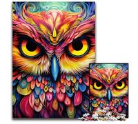 Rompecabezas de cartón de 1000 Piezas de búho Rosa para Adultos, Entretenimiento Relajante, Navidad y decoración del hogar, 26x38cm/10,23x14,96 Pulgadas
