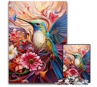Rompecabezas de cartón de 1000 Piezas de colibrí Colorido para Adultos, un Rompecabezas desafiante y Relajante para Adolescentes, 26x38cm/10,23x14,96 Pulgadas.