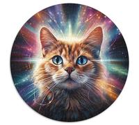 Rompecabezas de cartón de 1000 Piezas de Gato mágico para Adultos, Ideal para la Familia, decoración del hogar, Regalo navideño (67,5x67,5cm)