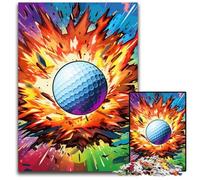 Rompecabezas de cartón de 1000 Piezas de Golf Colorido para Adultos, desafiante Rompecabezas para Adolescentes, diversión Familiar Nocturna de Juegos, 26x38cm/10,23x14,96 Pulgadas.