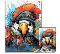 Rompecabezas de cartón de 1000 Piezas de Loro Pirata para Adultos, Ideal para decoración del hogar, Entrenamiento Mental y Regalos navideños, 26x38cm/10,23x14,96 Pulgadas.