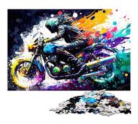 Rompecabezas de cartón de 1000 Piezas de Motocicleta para Adultos, desafiante Rompecabezas para Adolescentes, diversión Familiar de 26x38cm/10,23x14,96 Pulgadas.