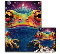 Rompecabezas de cartón de 1000 Piezas de Rana, Ideal para Decorar, para Adultos, Familia, 26x38cm/10,23x14,96 Pulgadas.