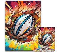 Rompecabezas de cartón de 1000 Piezas de Rugby Colorido para Adultos y Adolescentes, cumpleaños y Vacaciones, 26x38cm/10,23x14,96 Pulgadas.