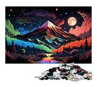 Rompecabezas de cartón de 1000 Piezas del Monte Fuji. Rompecabezas para Adultos. Un desafío para la Mente. Juguete Relajante para Adolescentes. 26x38cm/10,23x14,96 Pulgadas.