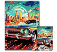 Rompecabezas de cartón de 1000 Piezas para Adultos con diseño de Coche Deportivo, Adolescentes, 26x38cm/10,23x14,96 Pulgadas.