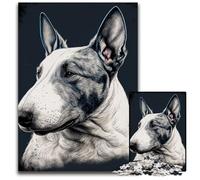 Rompecabezas de cartón de 1000 Piezas para Adultos, diseño de Bull Terrier, Padres, Parejas y Amigos, a Partir de 14 años, 26x38cm/10,23x14,96 Pulgadas.