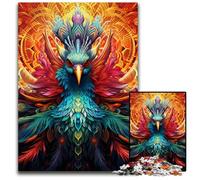 Rompecabezas de cartón de 1000 Piezas para Adultos, diseño de Pavo Real, Ideal para el Cerebro, Juego Decorativo DIY, Juguete Interactivo Familiar de 26x38cm/10,23x14,96 Pulgadas.