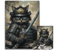 Rompecabezas de cartón de 1000 Piezas para Adultos, diseño intrincado de Gato Ninja, Ideal para Adolescentes, decoración DIY y diversión para estimular el Cerebro, 26x38cm