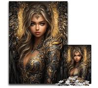 Rompecabezas de cartón de 1000 Piezas para Adultos, diseño intrincado de un ángel Oscuro Femenino, Ideal para Adolescentes, decoración DIY y diversión para estimular el Cerebro, 26x38cm