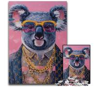 Rompecabezas de cartón de Koala de 1000 Piezas para Adultos, Ideal para diversión Familiar, relajación y Regalos navideños, 26x38cm