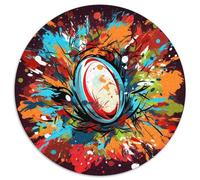 Rompecabezas de cartón de Rugby Colorido para Adultos, 1000 Piezas cumpleaños, Fiestas y Navidad 67,5 x 67,5 cm.