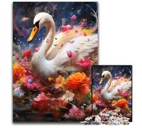 Rompecabezas de cartón Fantasy Swan de 1000 Piezas para Adultos, desafiante Rompecabezas para Adolescentes, diversión Familiar de 26x38cm/10,23x14,96 Pulgadas.