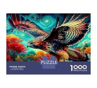 Rompecabezas de cartón Grueso de 1000 Piezas Aguila el Cielo,Vuelo aviar Celestial, para Adultos y Principiantes, Alivio del estrés, Actividad para días lluviosos,Familiar, 70 x 50 cm (1000 Piezas)
