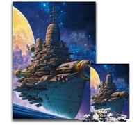 Rompecabezas de cartón para Adultos de 1000 Piezas de Battleship Space, Ideal para una Noche de Juegos Familiar, Ideal como Obra de Arte Decorativa DIY, 26x38cm/10,23x14,96 Pulgadas.